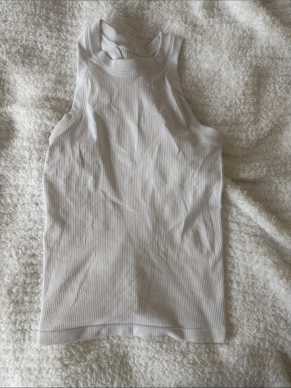 Athleta White Ribbed Tank Top - Women